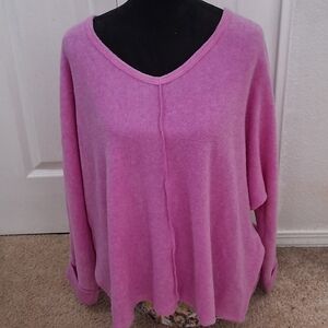 Zenana Lavender Fleece Pullover Top   Size L/XL